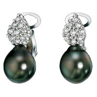 Earrings Damiani Ninfea white gold, diamonds, pearl (20017218) Earrings Damiani Ninfea white gold, diamonds, pearl (20017218)