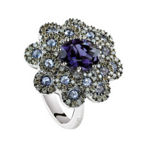 Ring Damiani Renaissance white gold, diamonds, sapphires, dichroite (20055223) Ring Damiani Renaissance white gold, diamonds, sapphires, dichroite (20055223)