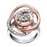 Ring Damiani Rose pink, white gold, diamonds (20059572) Ring Damiani Rose pink, white gold, diamonds (20059572)