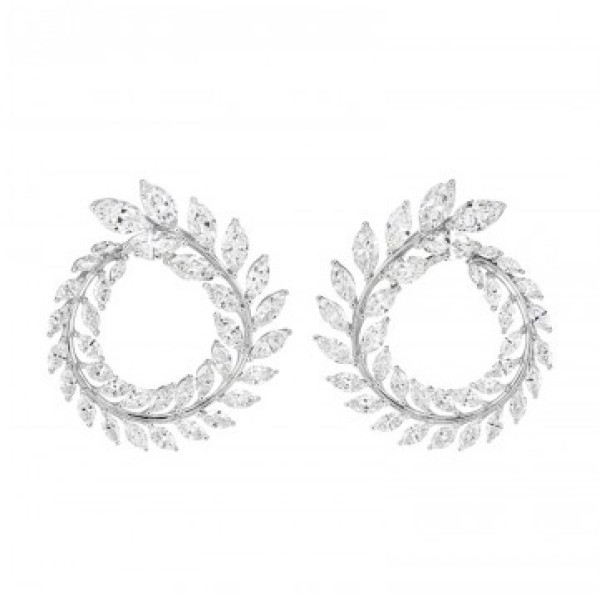 Earrings Chopard Green Carpet Collection white gold, diamonds (849537-1001) Earrings Chopard Green Carpet Collection white gold, diamonds (849537-1001)