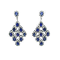 Crivelli earrings 750 white gold, sapphires, diamonds Crivelli earrings 750 white gold, sapphires, diamonds