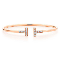 Tiffany T Wire bracelet, rose gold, diamonds (33263538) Tiffany T Wire bracelet, rose gold, diamonds (33263538)