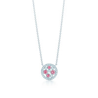 Zawieszka Tiffany Cobblestone z różowymi szafirami, platynowymi diamentami (30522311) Zawieszka Tiffany Cobblestone z różowymi szafirami, platynowymi diamentami (30522311)