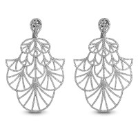 Jacob & Co. Abanico earrings, 750 white gold, diamonds Jacob & Co. Abanico earrings, 750 white gold, diamonds