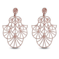 Jacob & Co. Abanico earrings, 750 rose gold, diamonds Jacob & Co. Abanico earrings, 750 rose gold, diamonds