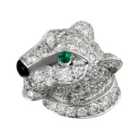 Cartier Panthere de Cartier brooch, white gold, diamonds, emeralds, onyx