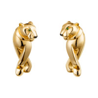 Earrings Cartier Panthere de Cartier, yellow gold, pomegranate Earrings Cartier Panthere de Cartier, yellow gold, pomegranate