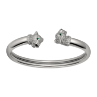 Bracelet Cartier Panthere de Cartier, white gold, emeralds, onyx, diamonds Bracelet Cartier Panthere de Cartier, white gold, emeralds, onyx, diamonds