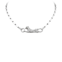 Necklace Cartier Panthere de Cartier, white gold, diamonds, emeralds Necklace Cartier Panthere de Cartier, white gold, diamonds, emeralds