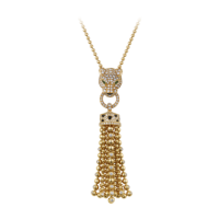 Necklace Cartier Panthere de Cartier, yellow gold, emeralds, diamonds, onyx Necklace Cartier Panthere de Cartier, yellow gold, emeralds, diamonds, onyx