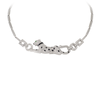 Necklace Cartier Panthere de Cartier, white gold, diamonds, emeralds, onyx Necklace Cartier Panthere de Cartier, white gold, diamonds, emeralds, onyx