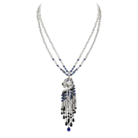 Necklace Cartier Panthere de Cartier, platinum, sapphires, onyx, diamonds Necklace Cartier Panthere de Cartier, platinum, sapphires, onyx, diamonds