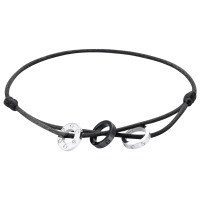 Bracelet Cartier Love, white gold, diamonds, ceramics