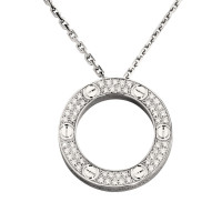 Naszyjnik Cartier Love, białe złoto, diamenty Naszyjnik Cartier Love, białe złoto, diamenty