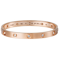 Bracelet Cartier Love, pink gold, diamonds Bracelet Cartier Love, pink gold, diamonds