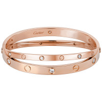 Bracelet Cartier Love, pink gold, diamonds Bracelet Cartier Love, pink gold, diamonds