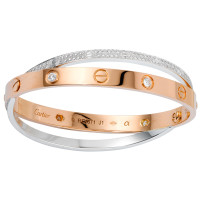 Bracelet Cartier Love, pink, white gold, diamonds Bracelet Cartier Love, pink, white gold, diamonds