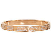 Bracelet Cartier Love, pink gold, diamonds Bracelet Cartier Love, pink gold, diamonds