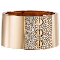 Cartier Love cuff bracelet, pink gold, diamonds Cartier Love cuff bracelet, pink gold, diamonds