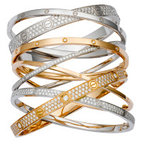 Bracelet Cartier Love, pink, white gold, diamonds Bracelet Cartier Love, pink, white gold, diamonds