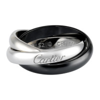 Ring Cartier Trinity, white gold, ceramics