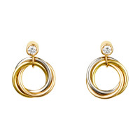 Earrings Cartier Trinity, gold three colors, diamonds Earrings Cartier Trinity, gold three colors, diamonds