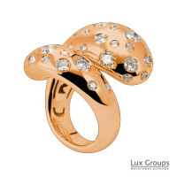 Ring de Grisogono Contrario, rose gold, diamonds Ring de Grisogono Contrario, rose gold, diamonds