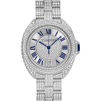 Cle de Cartier, white gold, diamonds, 40 mm Cle de Cartier, white gold, diamonds, 40 mm