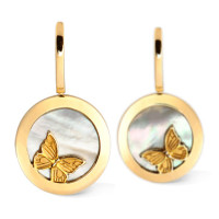 Earrings Carrera y Carrera Baile de Mariposas, yellow gold, nacre Earrings Carrera y Carrera Baile de Mariposas, yellow gold, nacre