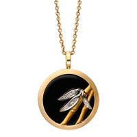Pendant Carrera y Carrera Baile de Bambu, white, yellow gold, diamonds, onyx Pendant Carrera y Carrera Baile de Bambu, white, yellow gold, diamonds, onyx