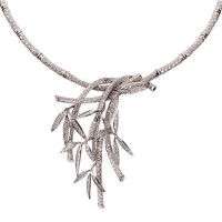 Necklace Carrera y Carrera Bambu, white gold, diamonds Necklace Carrera y Carrera Bambu, white gold, diamonds