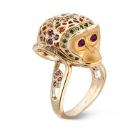 Ring Carrera y Carrera Bestiario Mono, yellow gold, diamonds, precious stones Ring Carrera y Carrera Bestiario Mono, yellow gold, diamonds, precious stones