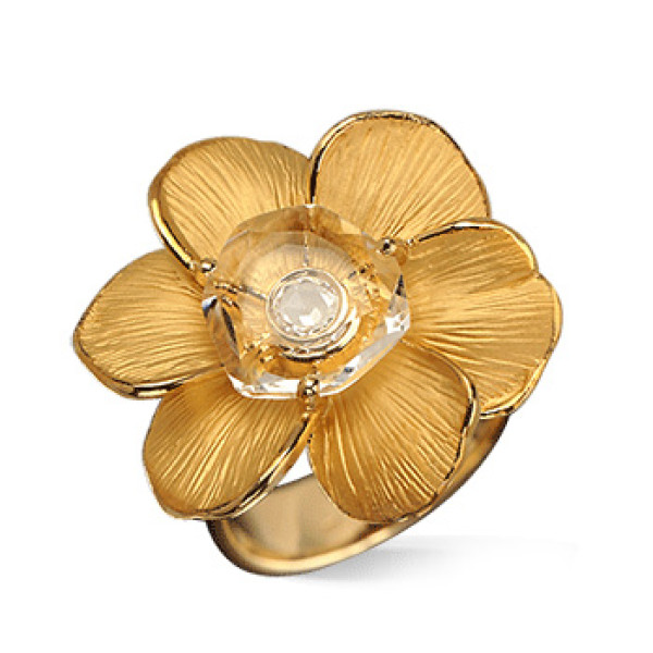 Ring Carrera y Carrera Gardenias Medium, Gelbgold, Diamant, Kristall Ring Carrera y Carrera Gardenias Medium, Gelbgold, Diamant, Kristall