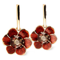 Earrings Carrera y Carrera Gardenias, yellow gold, diamonds, quartz Earrings Carrera y Carrera Gardenias, yellow gold, diamonds, quartz