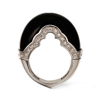 Ring Carrera y Carrera Granada, white gold, onyx, diamonds Ring Carrera y Carrera Granada, white gold, onyx, diamonds