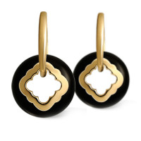 Earrings Carrera y Carrera Granada, yellow gold, onyx Earrings Carrera y Carrera Granada, yellow gold, onyx