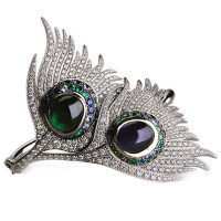 Bracelet Carrera y Carrera Peacock, white gold, diamonds, precious stones Bracelet Carrera y Carrera Peacock, white gold, diamonds, precious stones