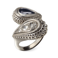 Ring Carrera y Carrera Ruedo, white gold, diamonds, sapphire Ring Carrera y Carrera Ruedo, white gold, diamonds, sapphire