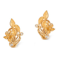 Earrings Carrera y Carrera Emperatriz, yellow gold, diamonds Earrings Carrera y Carrera Emperatriz, yellow gold, diamonds