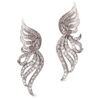Kolczyki Carrera y Carrera Garzas, białe złoto, diamenty Kolczyki Carrera y Carrera Garzas, białe złoto, diamenty