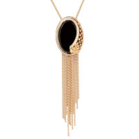 Necklace Carrera y Carrera Sierpes, yellow gold, diamonds, onyx Necklace Carrera y Carrera Sierpes, yellow gold, diamonds, onyx
