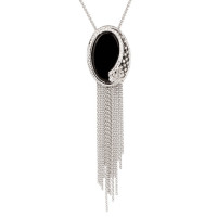 Necklace Carrera y Carrera Sierpes, white gold, diamonds, onyx Necklace Carrera y Carrera Sierpes, white gold, diamonds, onyx