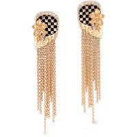 Earrings Carrera y Carrera Sierpes, yellow gold, diamonds, onyx Earrings Carrera y Carrera Sierpes, yellow gold, diamonds, onyx