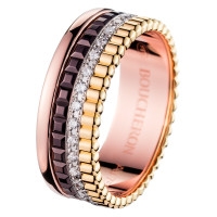 Ring Boucheron Quatre, white, yellow, pink gold, PVD, diamonds Ring Boucheron Quatre, white, yellow, pink gold, PVD, diamonds
