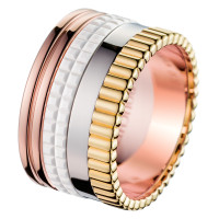 Ring Boucheron Quatre, white, yellow, pink gold, ceramics Ring Boucheron Quatre, white, yellow, pink gold, ceramics