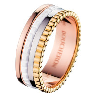 Ring Boucheron Quatre, white, yellow, pink gold, ceramics Ring Boucheron Quatre, white, yellow, pink gold, ceramics