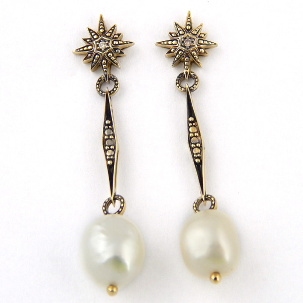 H. Stern earrings, rose gold, pearls, diamonds H. Stern earrings, rose gold, pearls, diamonds