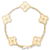 Bransoletka Van Cleef &amp; Arpels Alhambra, ż&oacute;łte złoto, diamenty
