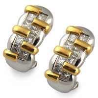 Chaumet earrings, platinum 900, gold 750, diamonds Chaumet earrings, platinum 900, gold 750, diamonds