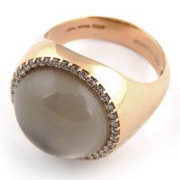 Roberto Coin Cocktail ring, rose gold, pearls, diamonds Roberto Coin Cocktail ring, rose gold, pearls, diamonds